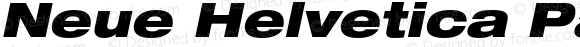 Neue Helvetica Paneuropean 93 Extended Black Oblique