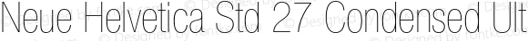 Neue Helvetica Std 27 Condensed Ultra Light