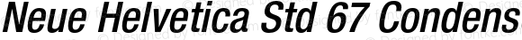 Neue Helvetica Std 67 Condensed Medium Oblique