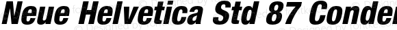 Neue Helvetica Std 87 Condensed Heavy Oblique