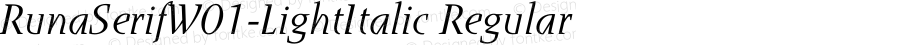 Runa Serif W01 Light Italic
