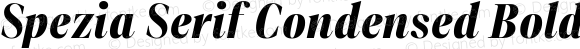 Spezia Serif Condensed Bold Italic A