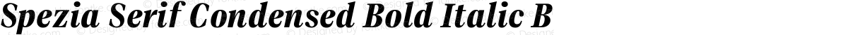 Spezia Serif Condensed Bold Italic B