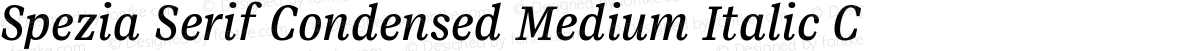 Spezia Serif Condensed Medium Italic C