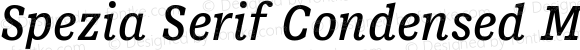 Spezia Serif Condensed Medium Italic D