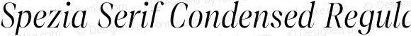 Spezia Serif Condensed Regular Italic A