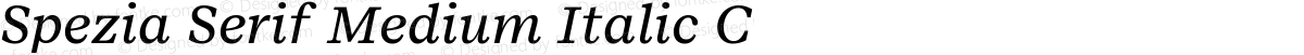 Spezia Serif Medium Italic C