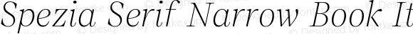 Spezia Serif Narrow Book Italic B