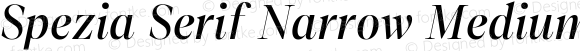 Spezia Serif Narrow Medium Italic A