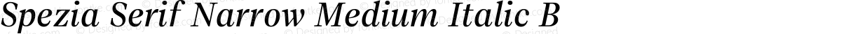 Spezia Serif Narrow Medium Italic B