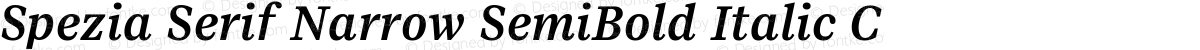 Spezia Serif Narrow SemiBold Italic C