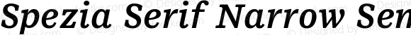 Spezia Serif Narrow SemiBold Italic D