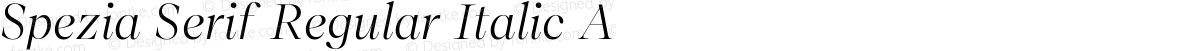 Spezia Serif Regular Italic A