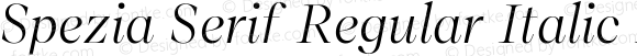 Spezia Serif Regular Italic A