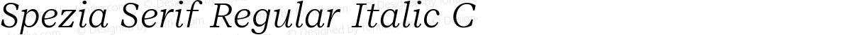 Spezia Serif Regular Italic C