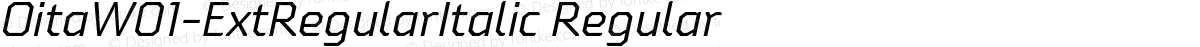 OitaW01-ExtRegularItalic Regular