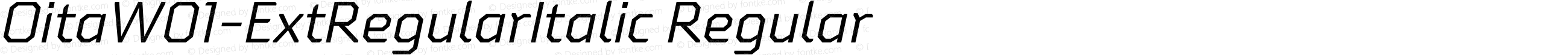 OitaW01-ExtRegularItalic Regular