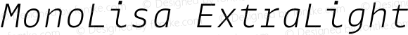 MonoLisa ExtraLight Italic