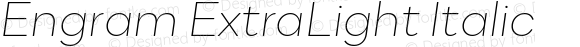 Engram ExtraLight Italic