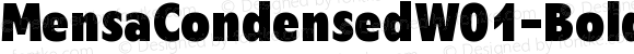 Mensa Condensed W01 Bold