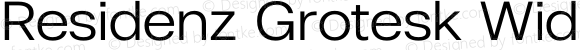 Residenz Grotesk Wide Regular