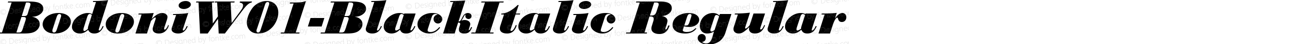 Bodoni W01 Black Italic