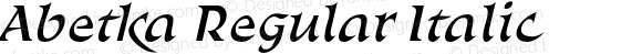 Abetka Regular Italic