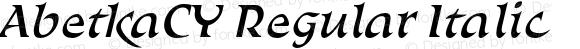 AbetkaCY Regular Italic