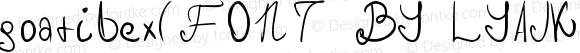 goatibex(FONT BY LYAJKA) Regular