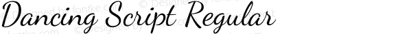 Dancing Script Regular Version 2.000