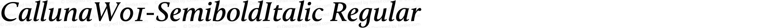 Calluna W01 Semibold Italic