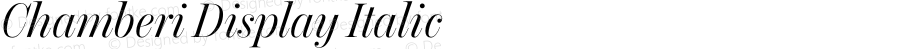 Chamberi Display Italic