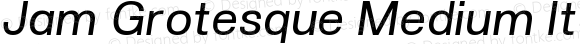 Jam Grotesque Medium Italic