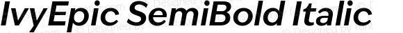 IvyEpic SemiBold Italic