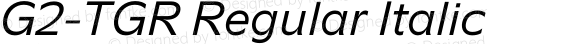 G2-TGR Regular Italic