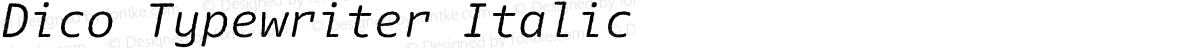 Dico Typewriter Italic