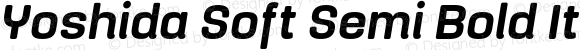 Yoshida Soft Semi Bold Italic