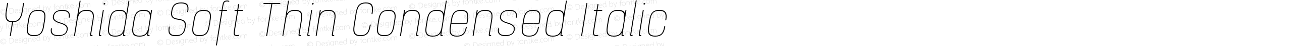 Yoshida Soft Thin Condensed Italic