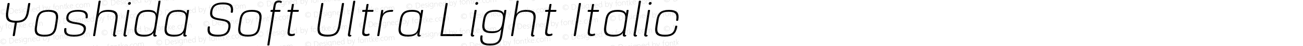 Yoshida Soft Ultra Light Italic