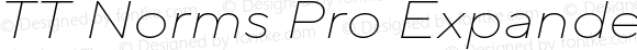 TT Norms Pro Expanded ExtraLight Italic