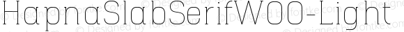 Hapna Slab Serif W00 Light