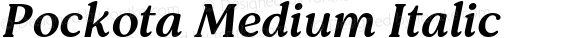 Pockota Medium Italic