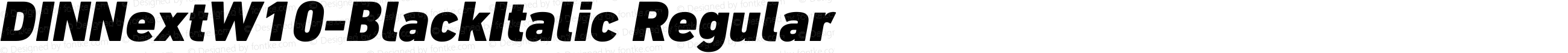 DINNextW10-BlackItalic Regular