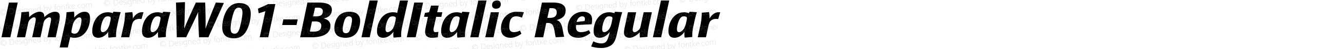 Impara W01 Bold Italic