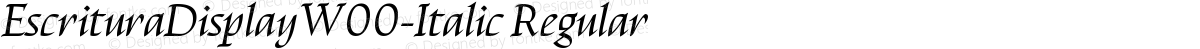 EscrituraDisplayW00-Italic Regular