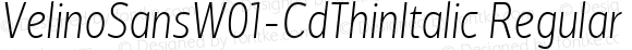 VelinoSansW01-CdThinItalic Regular