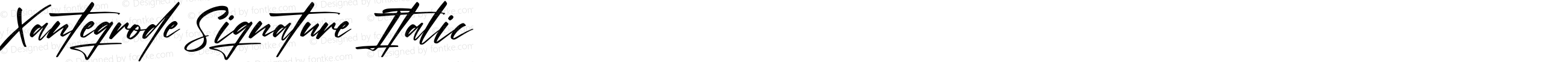 Xantegrode Signature Italic