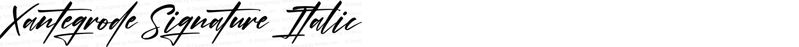 Xantegrode Signature Italic