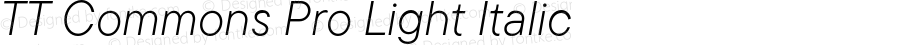 TT Commons Pro Light Italic