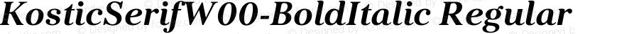 Kostic Serif W00 Bold Italic